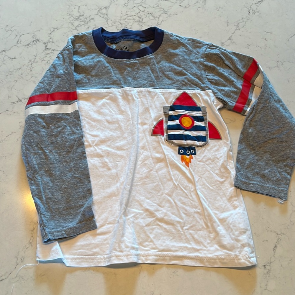 Little Rebels space ship pocket tee